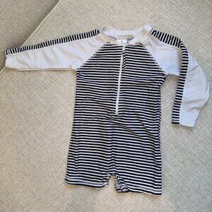 Snapper Rock | Nautical Stripe LS Sunsuit | Baby